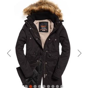 Superdry microfibre parka jacket